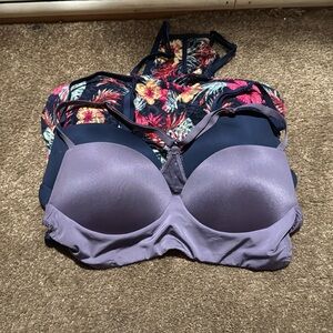 Victoria's Secret Purple and Blue Full-Coverage Bras